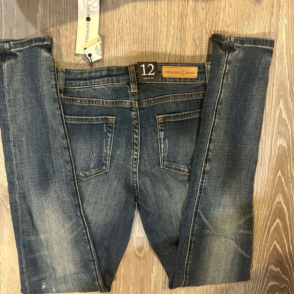 Treasure & Bond girls size 12 dark skinny jeans- NWT